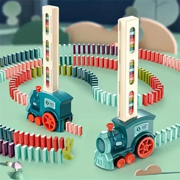 🚂 Domino Train Set for Kids – Safe, Smart & Sound-Ready!