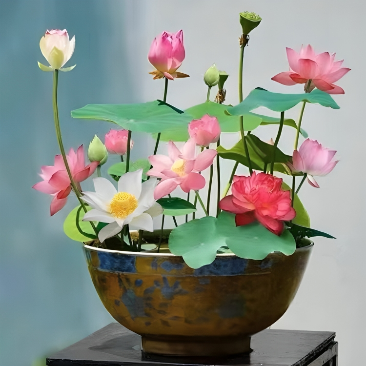 🌿✨ Bonsai Lotus Seeds – Miniature Magic for Your Garden