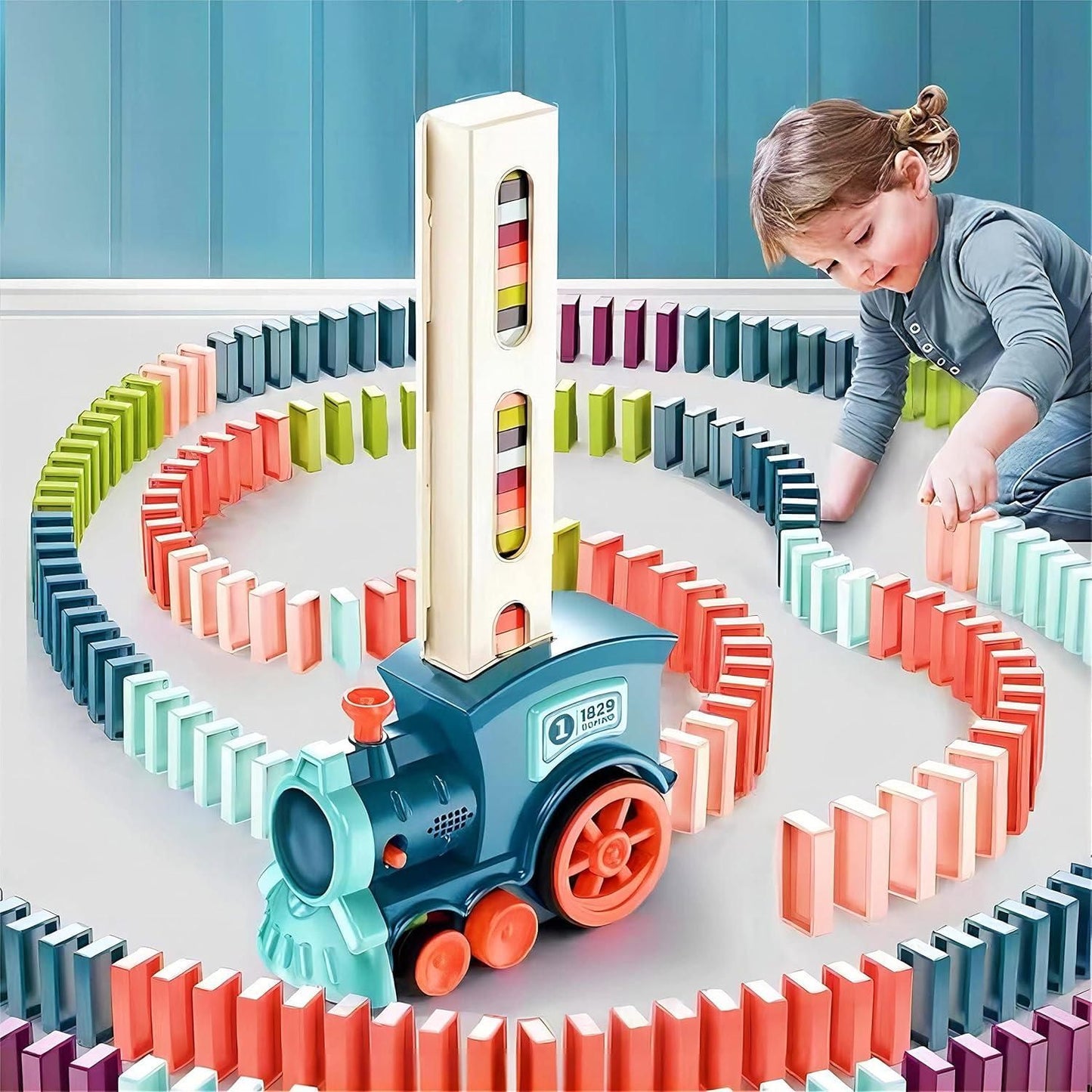 🚂 Domino Train Set for Kids – Safe, Smart & Sound-Ready!