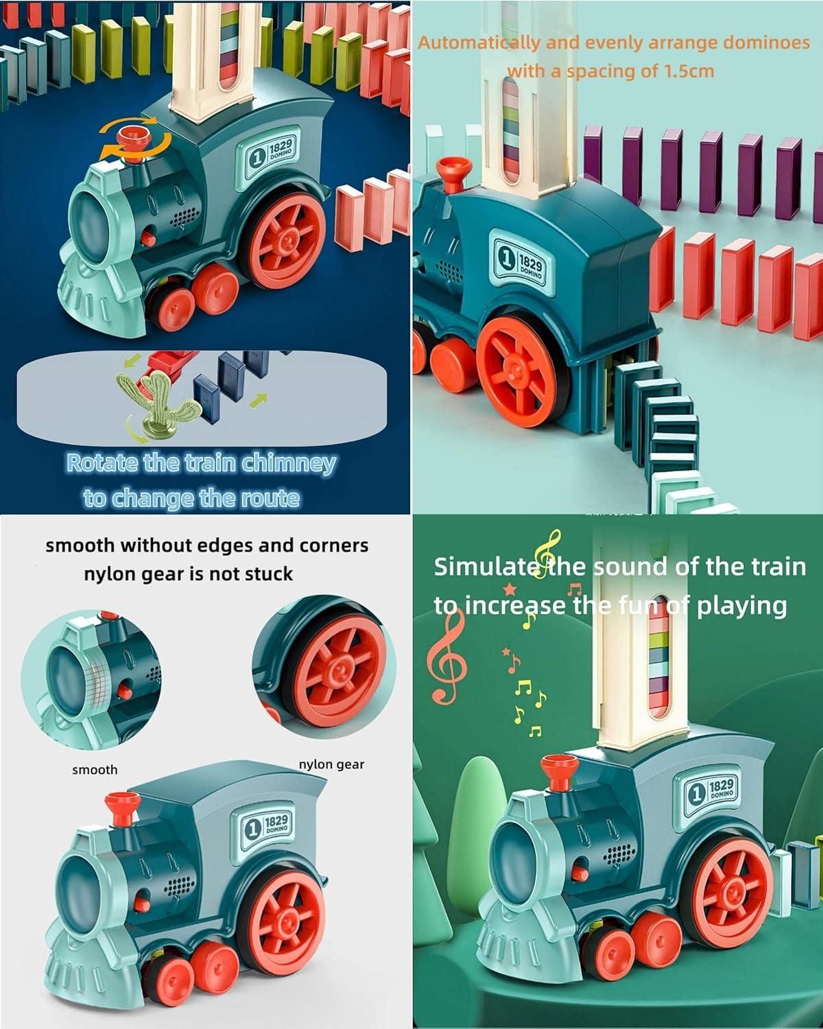 🚂 Domino Train Set for Kids – Safe, Smart & Sound-Ready!